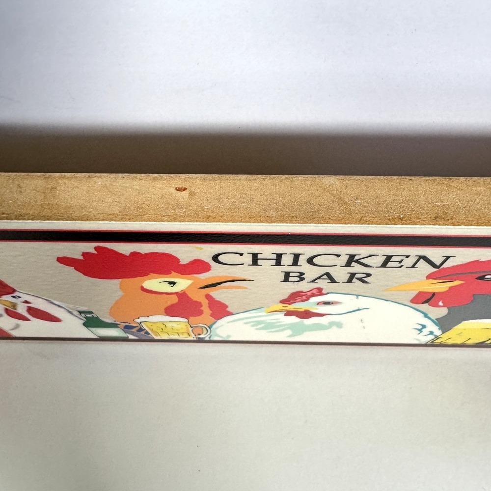 Montage Key West 2004 Bar Sign Chickens Drinks Hand Cut Embossed Glossy Signed - Picture 10 of 12